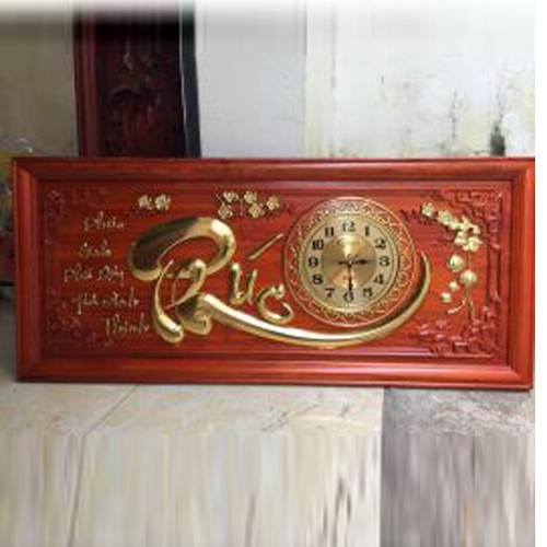 Tranh Đồng Hồ Chữ Phúc